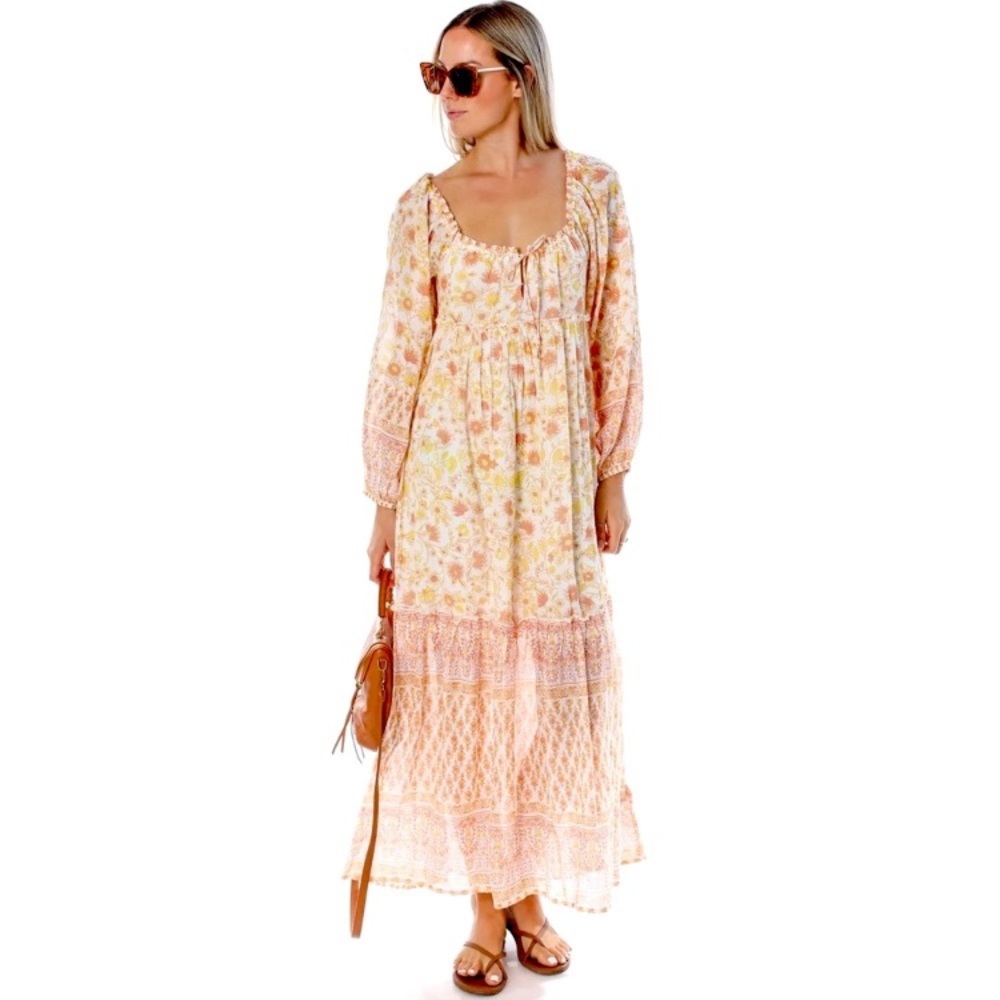 Billabong Endless Sunset Boho Long Sleeve Maxi Dress - Picture 2 of 10